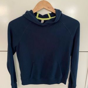 Athleta Girl Cross Cross My Heart hooded sweatshirt size M (8-10)